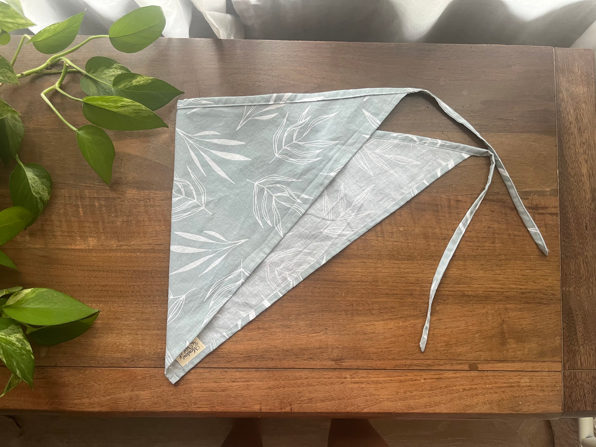 Blue Leaf Headscarf