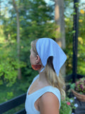 Blue & White Stripe Headscarf